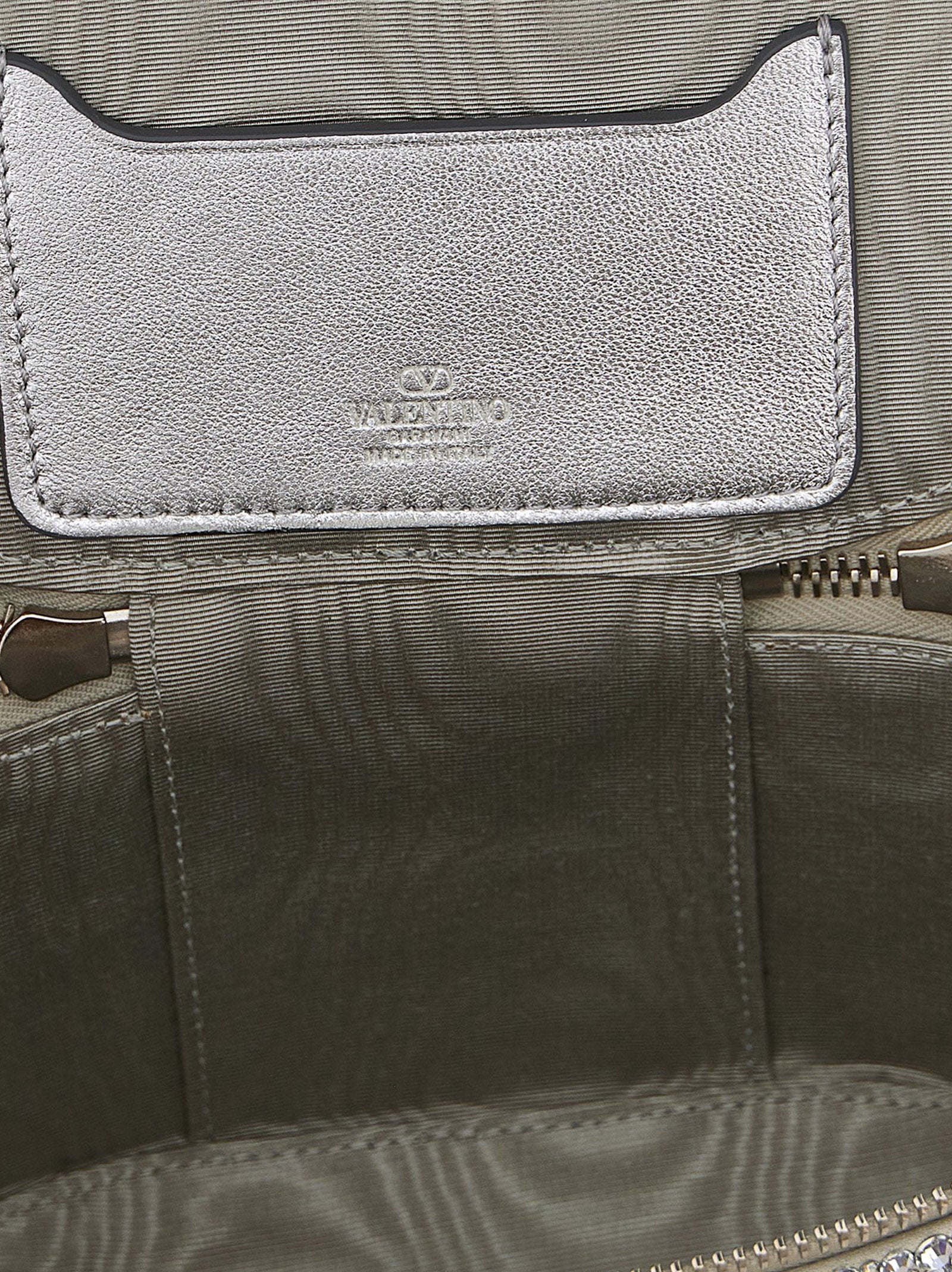 Silver Viscose Handbag