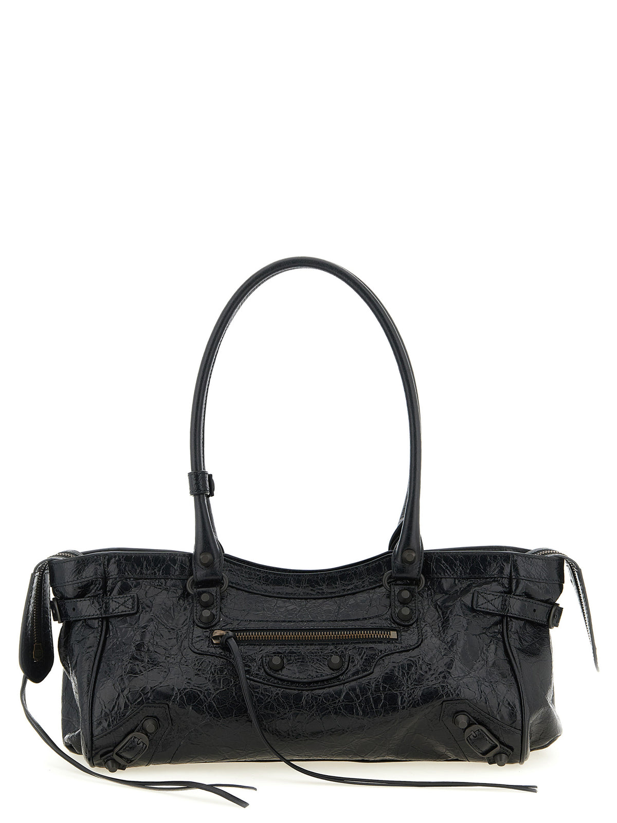 Black Lamb Leather Shoulder Bag
