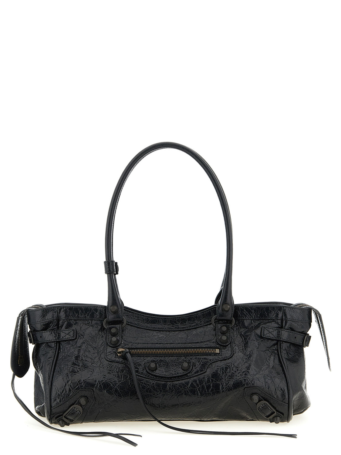 Black Lamb Leather Shoulder Bag