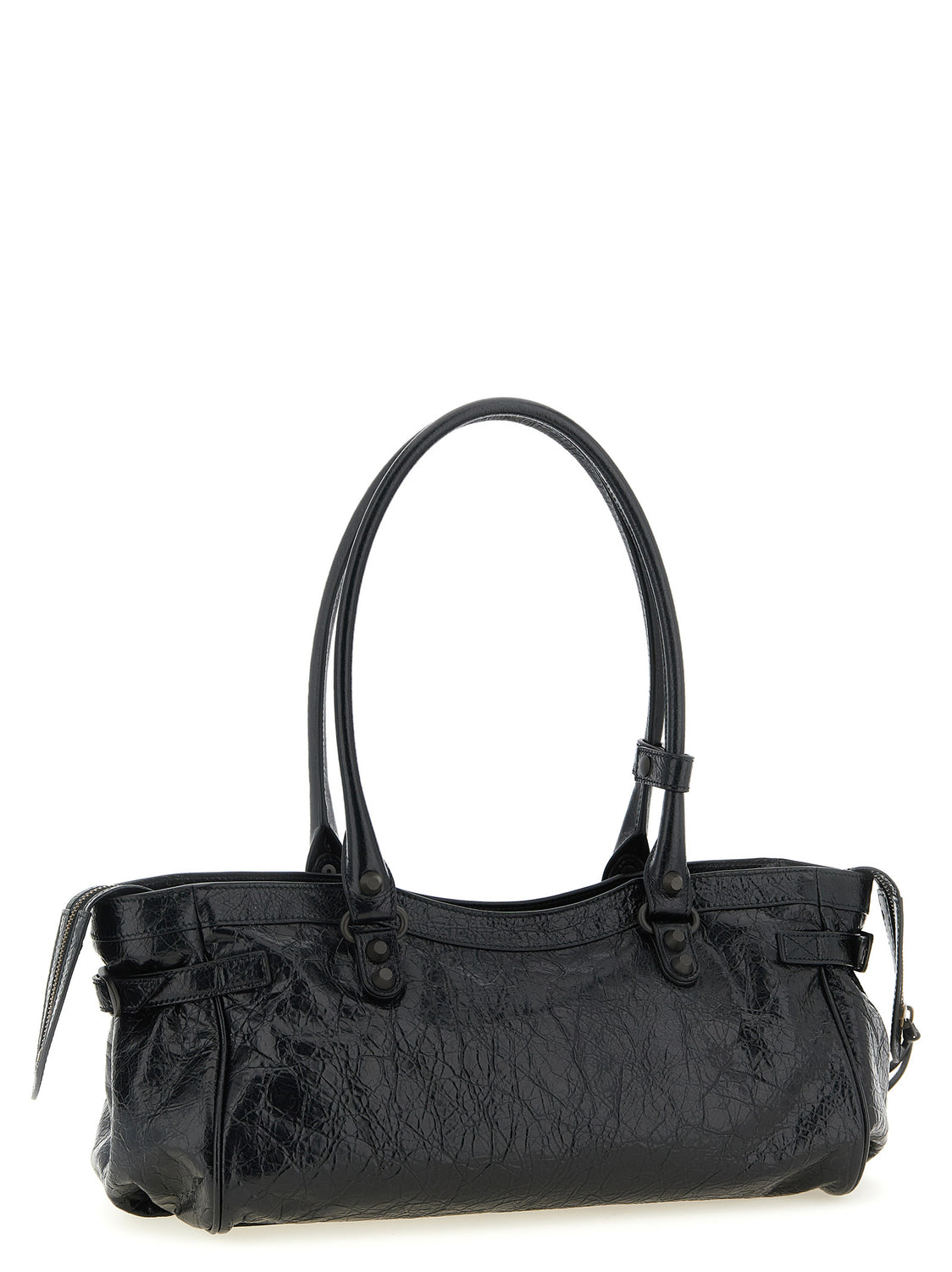 Black Lamb Leather Shoulder Bag