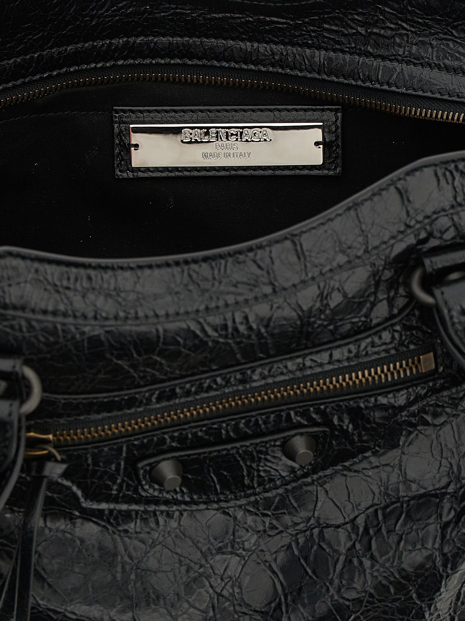 Black Lamb Leather Shoulder Bag