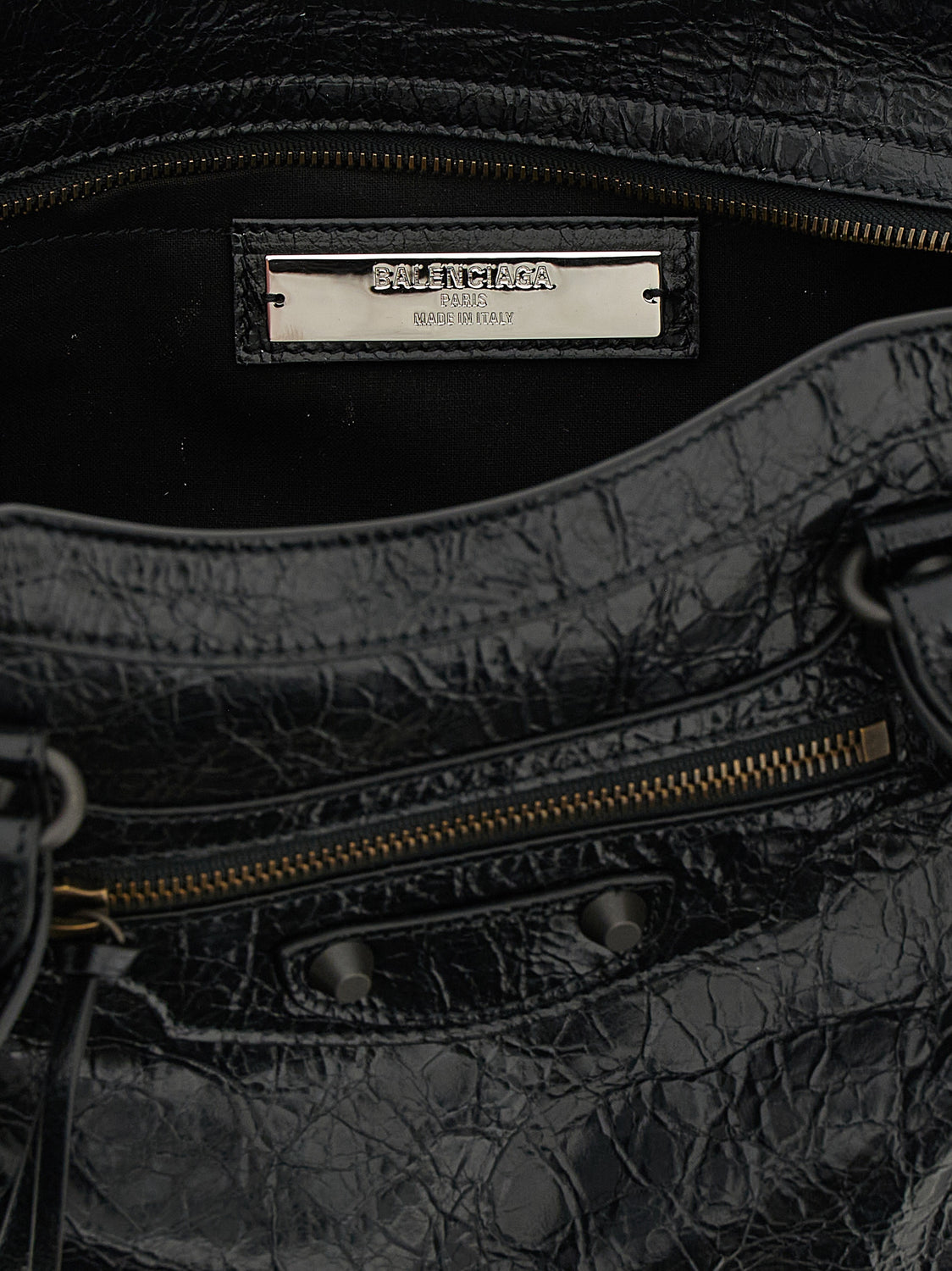 Black Lamb Leather Shoulder Bag