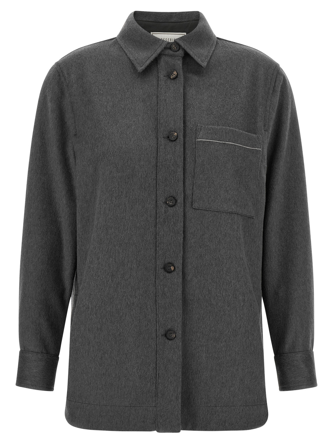 Gray Virgin Wool Blouse