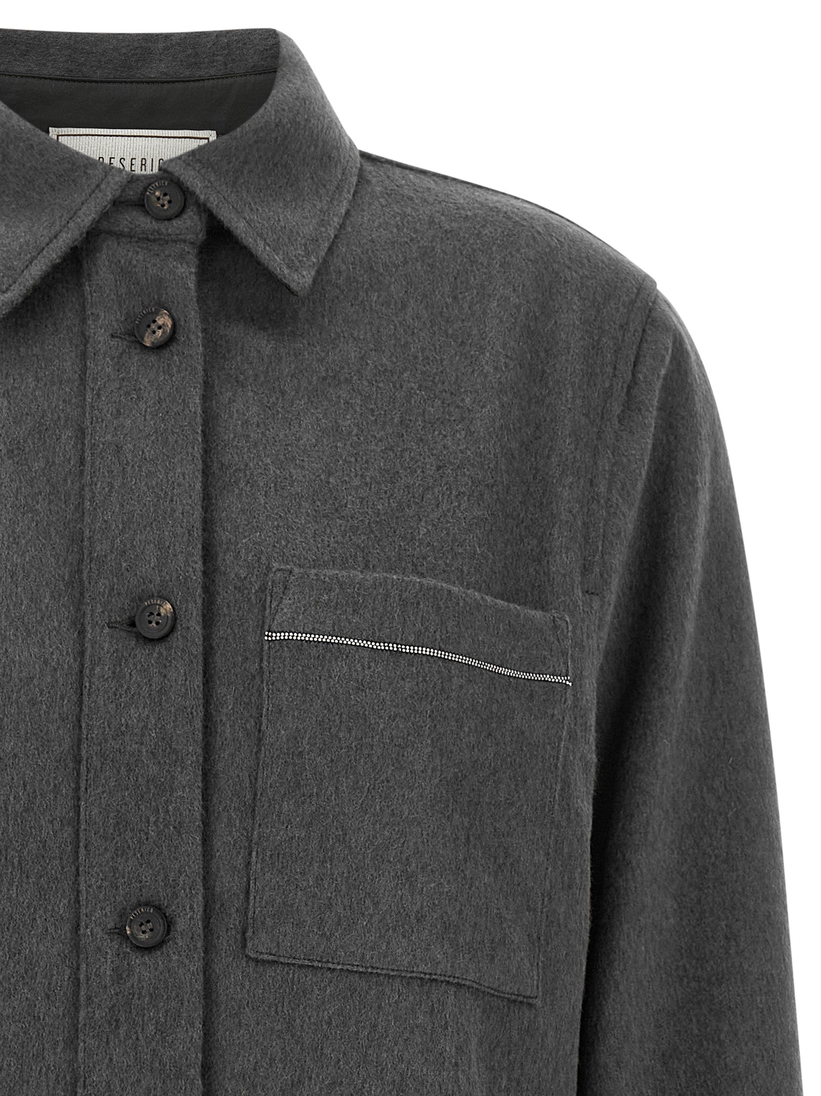 Gray Virgin Wool Blouse