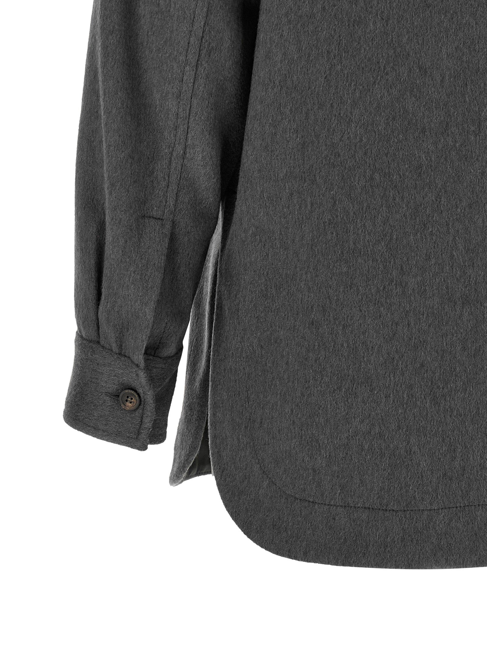 Gray Virgin Wool Blouse