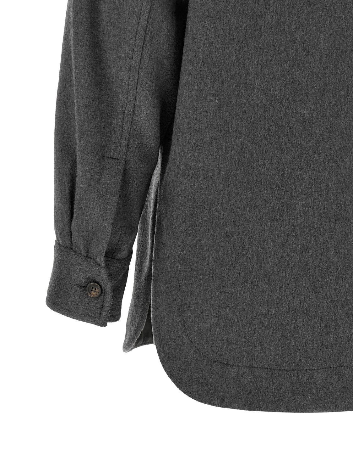 Gray Virgin Wool Blouse