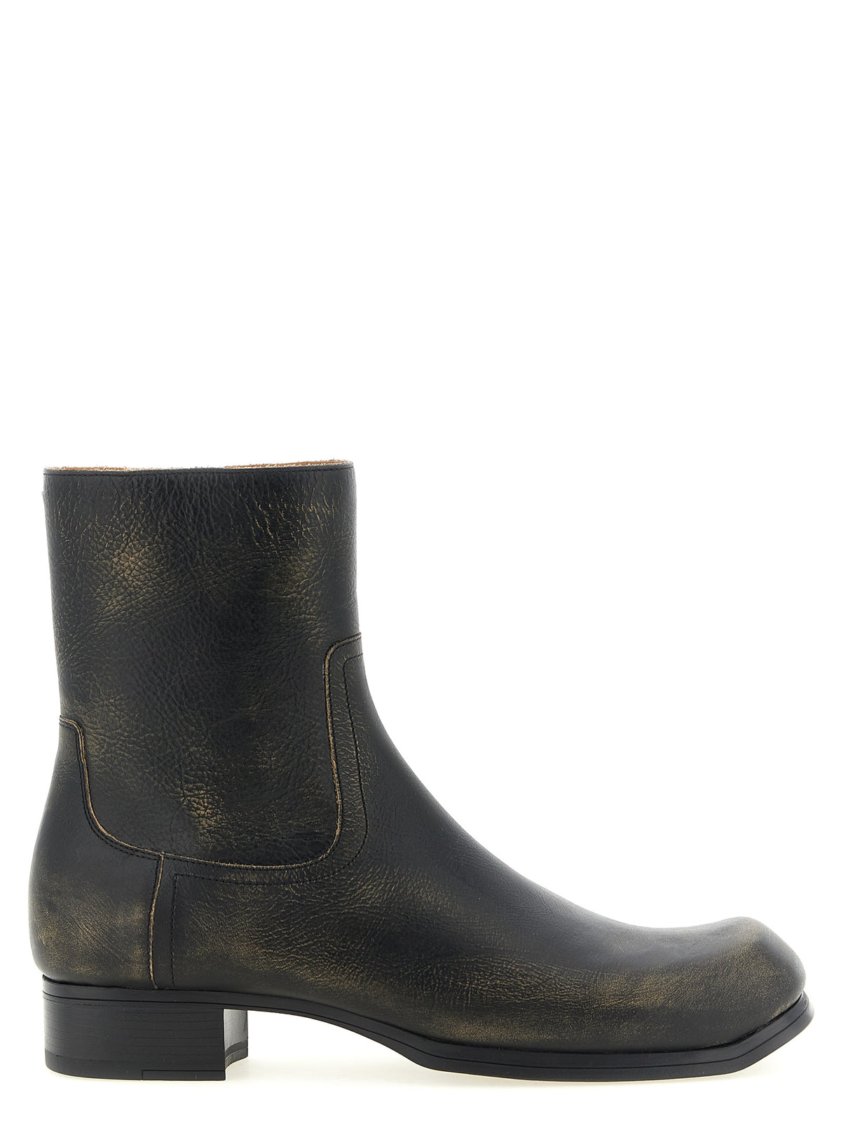 Black Calfskin Ankle Boots