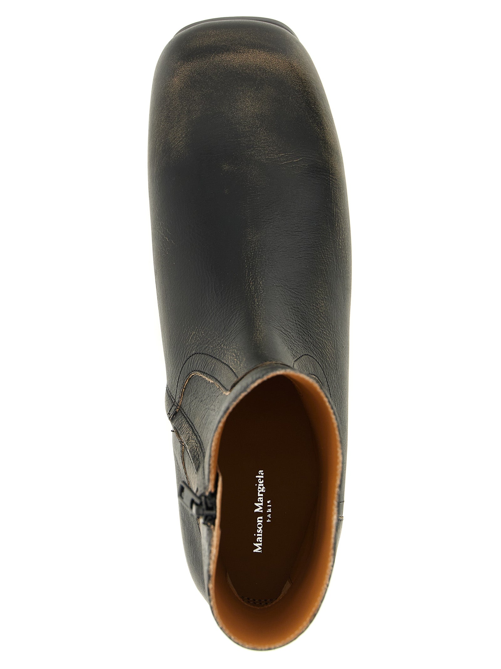 Black Calfskin Ankle Boots