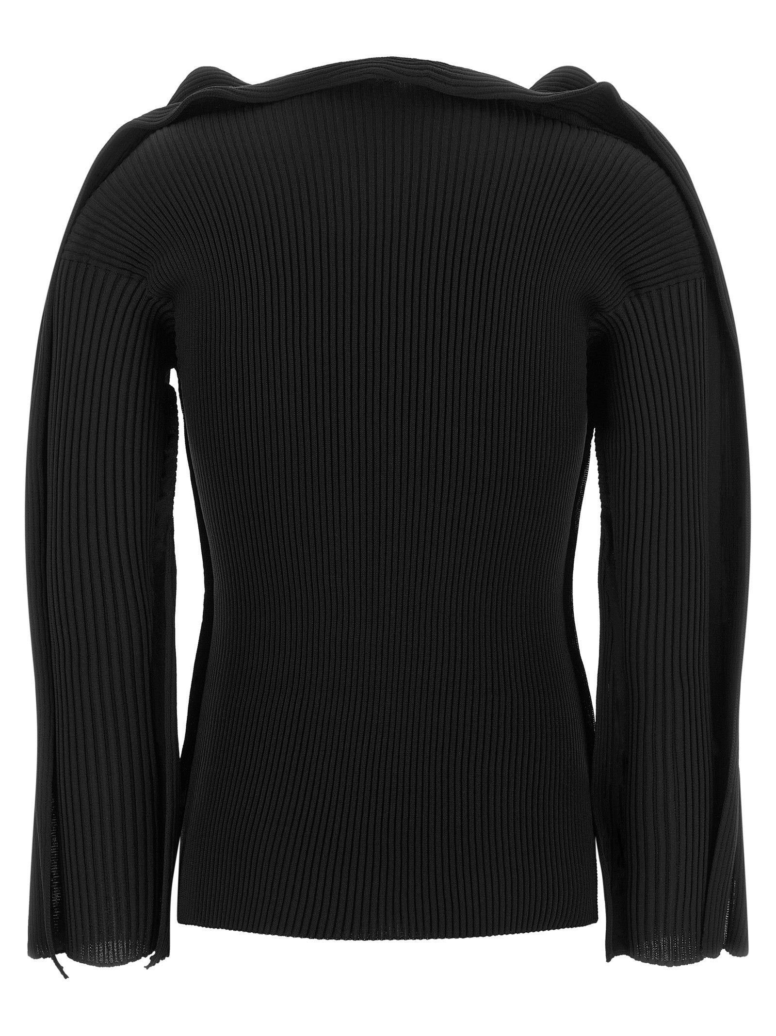 Black Polyester Cardigan