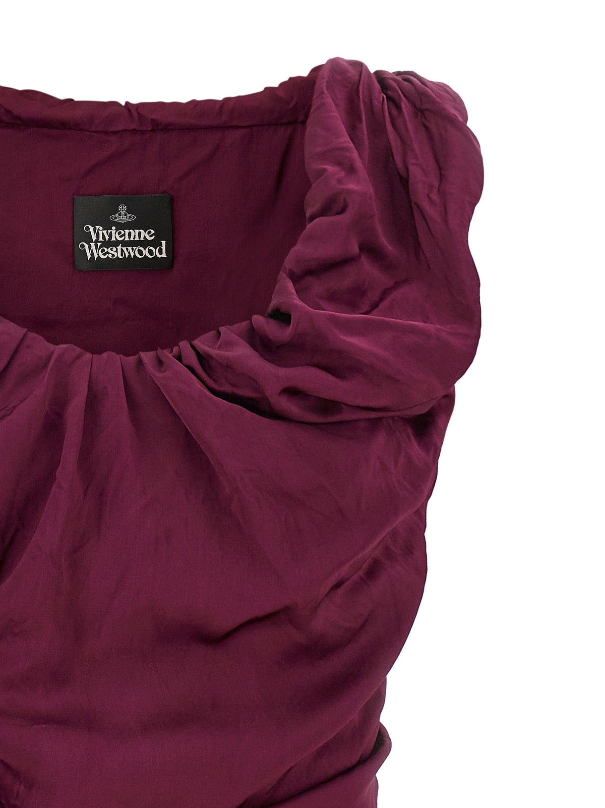 Bordeaux Viscose Short Dress