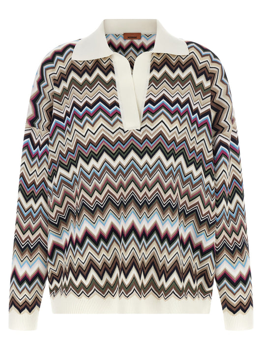 Multicolor Viscose Polo Shirt