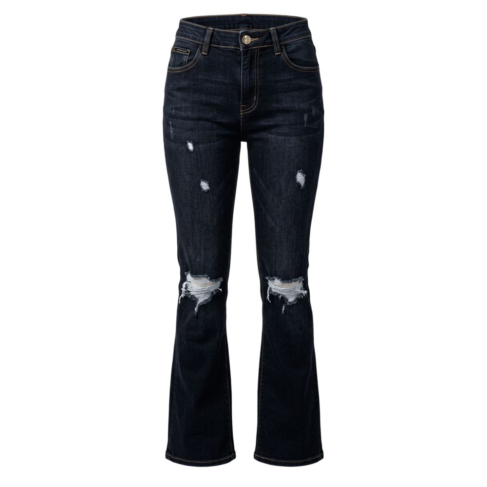 Blue Cotton Women Jeans