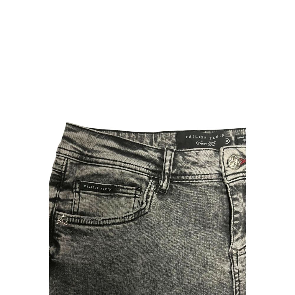 Grey Cotton Women Jeans