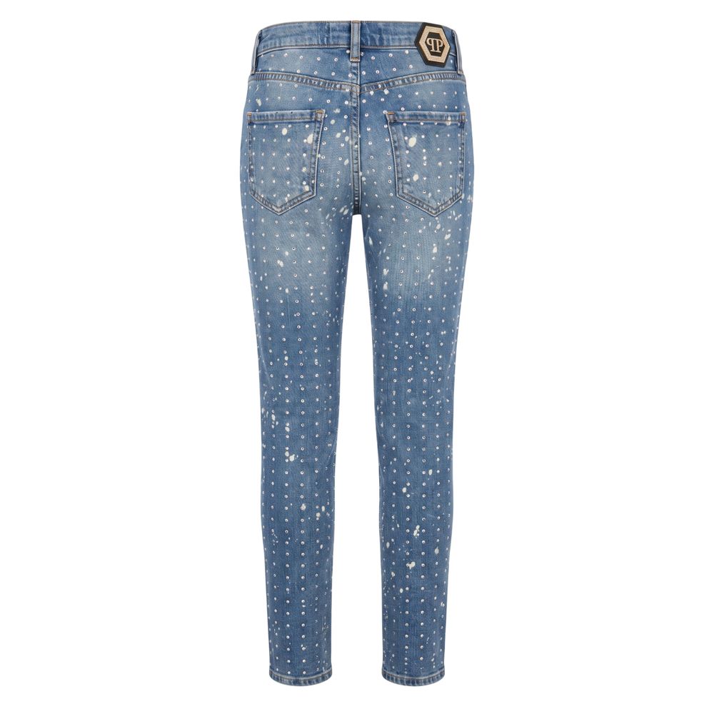 Blue Cotton Women Jeans