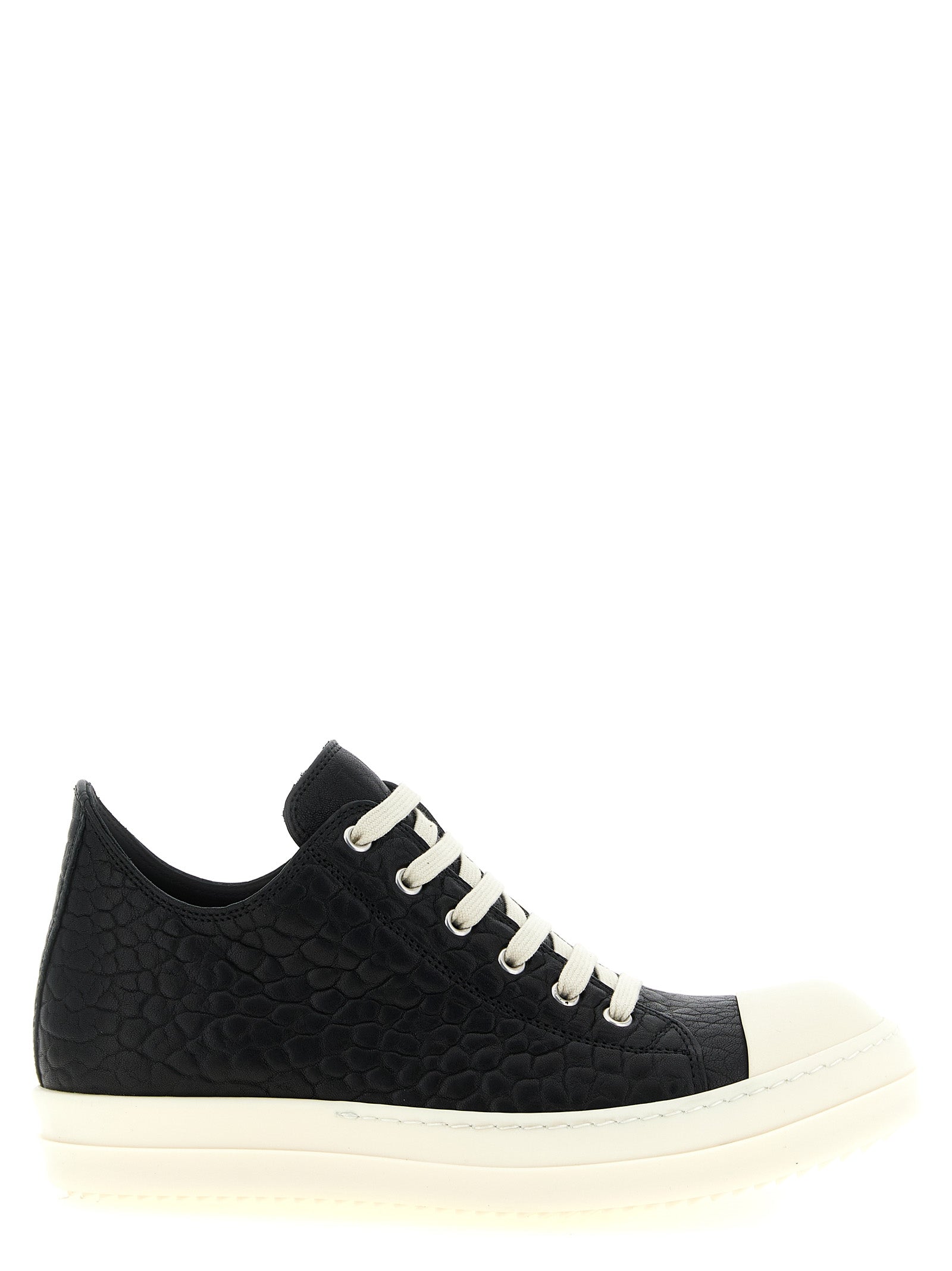 Bicolor Lamb Leather Low Top Sneakers