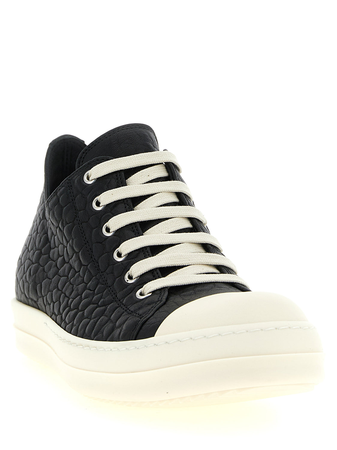 Bicolor Lamb Leather Low Top Sneakers