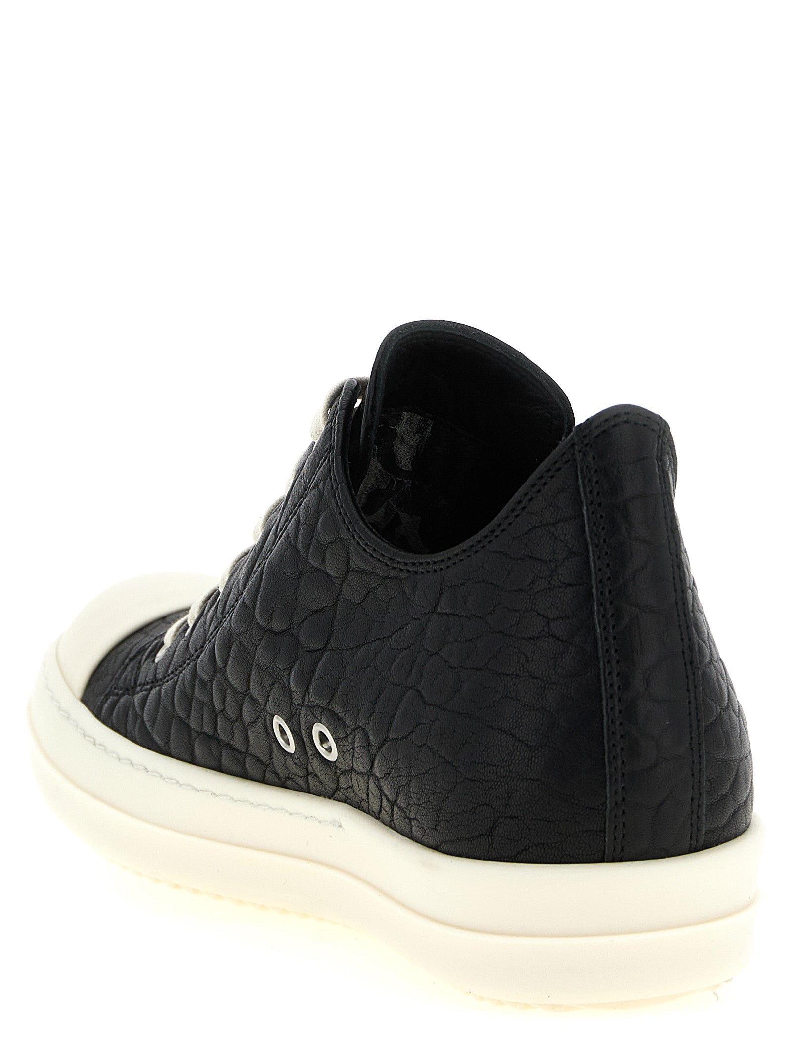 Bicolor Lamb Leather Low Top Sneakers