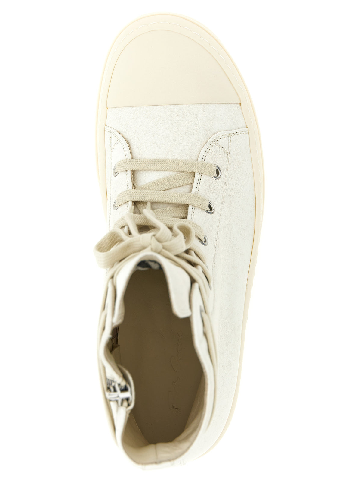 White Lamb Leather High Top Sneakers