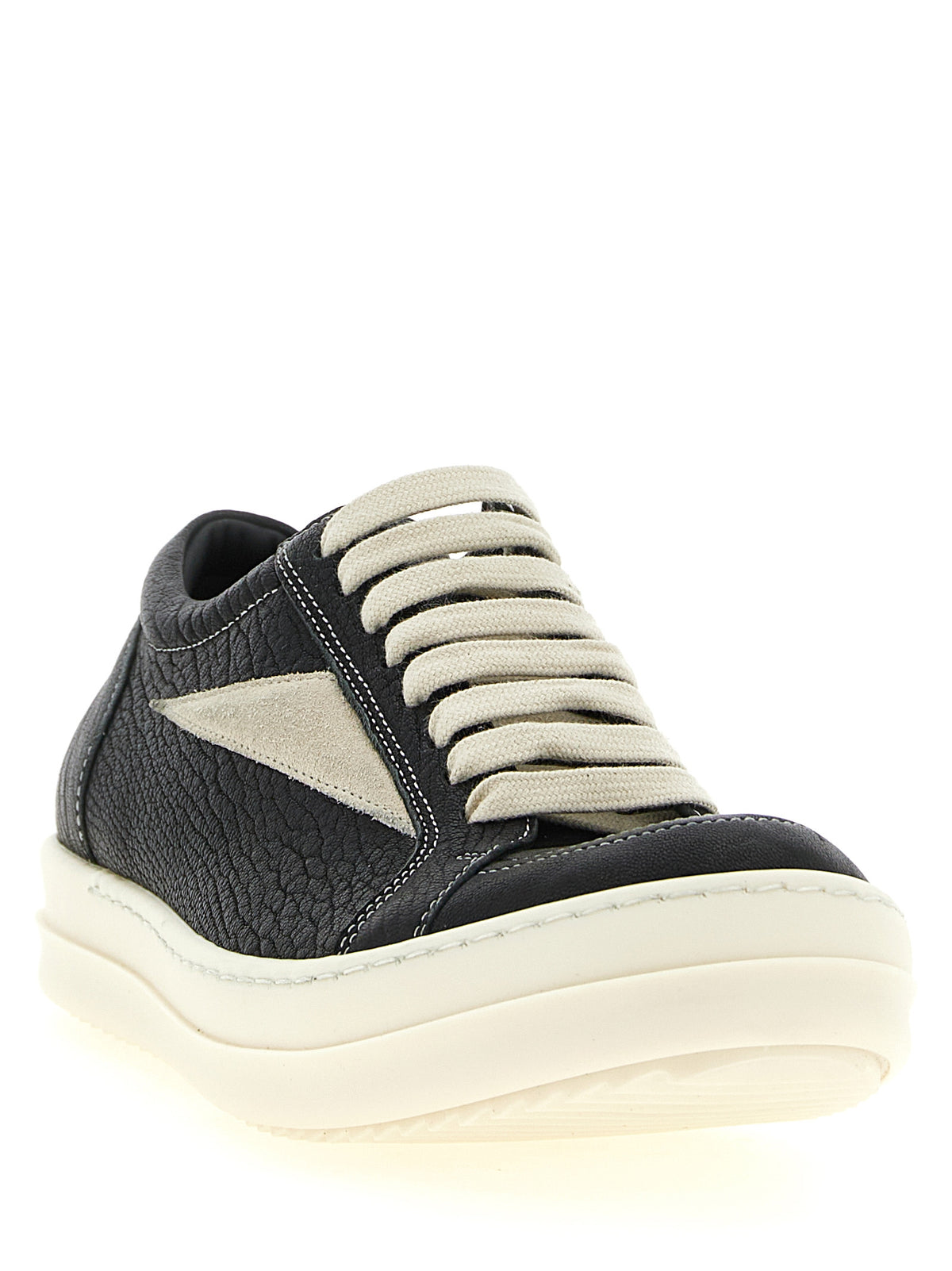 Bicolor Lamb Leather Low Top Sneakers