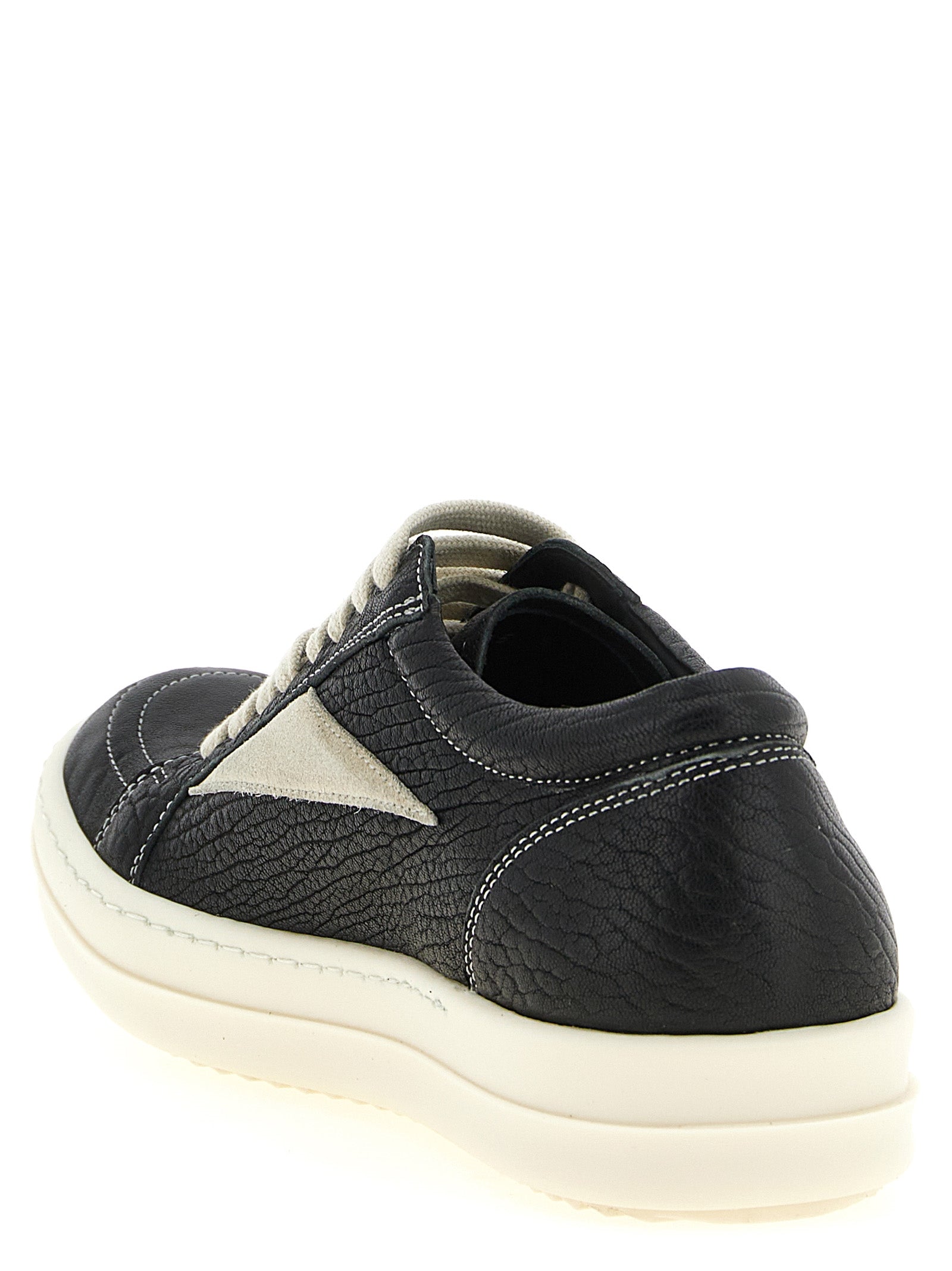Bicolor Lamb Leather Low Top Sneakers