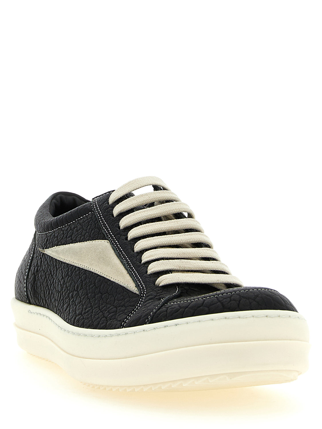 Bicolor Lamb Leather Low Top Sneakers