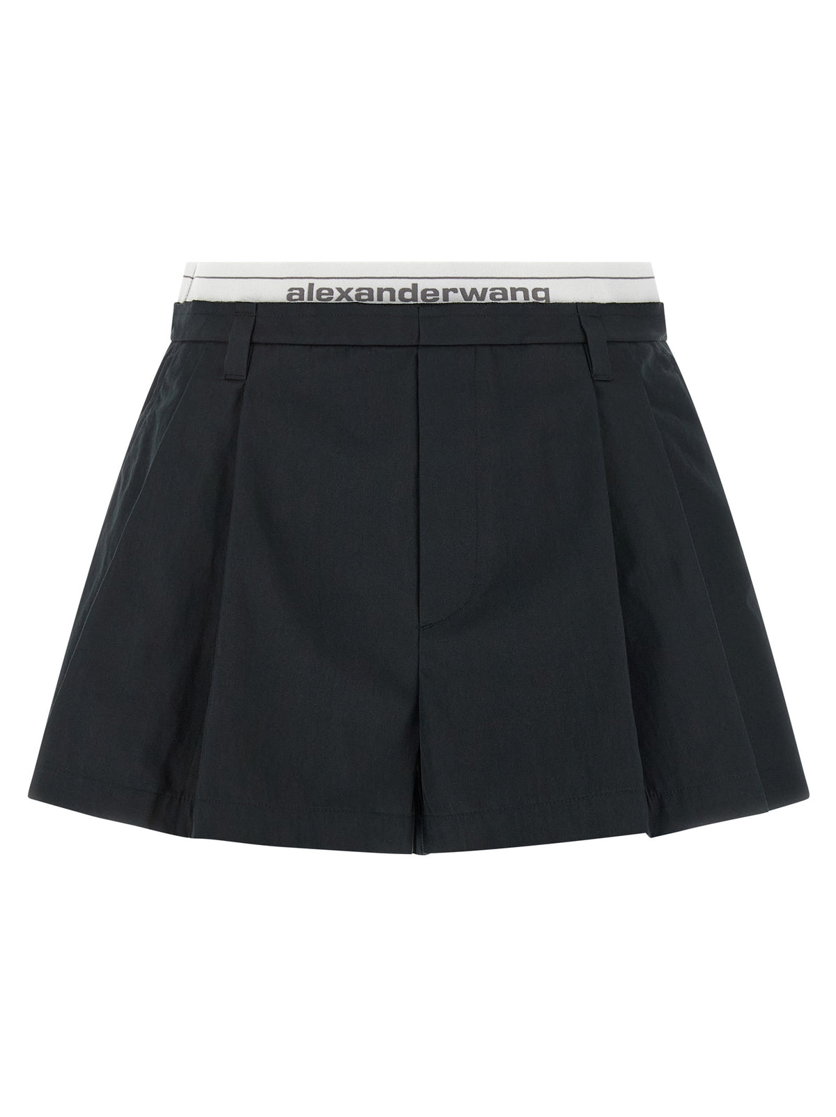 Black Cotton Bermuda Shorts