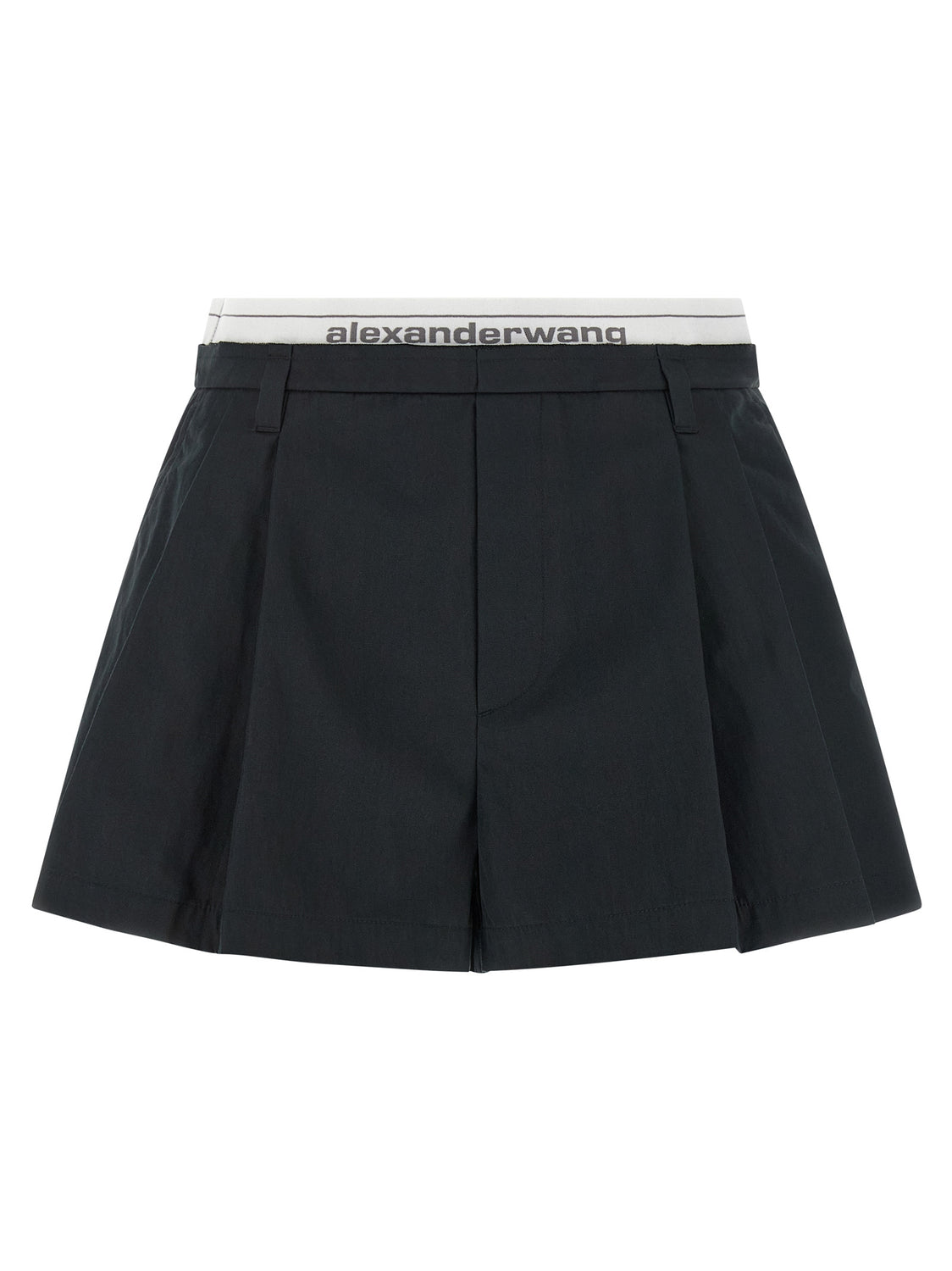 Black Cotton Bermuda Shorts