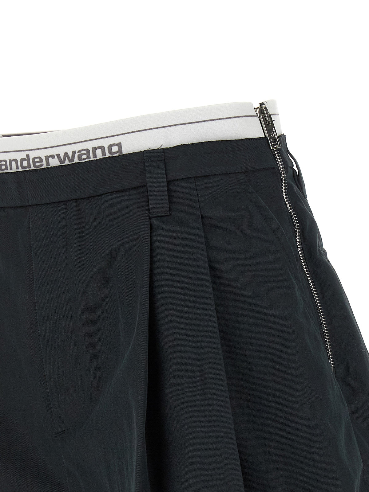 Black Cotton Bermuda Shorts