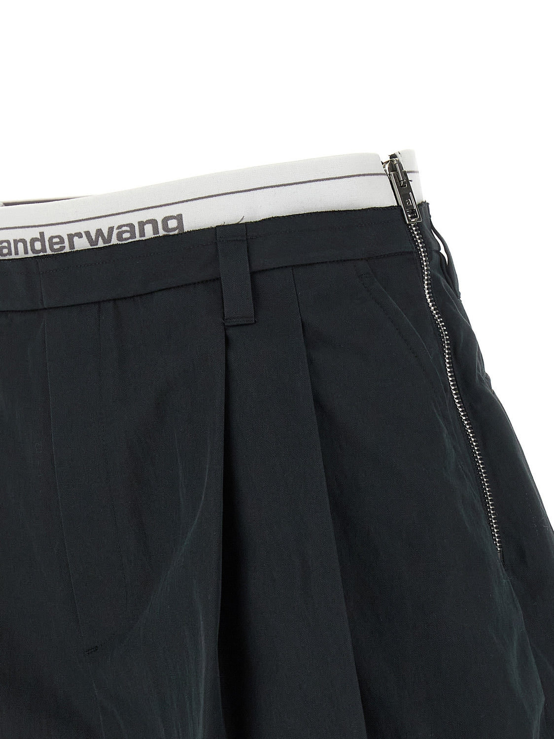 Black Cotton Bermuda Shorts