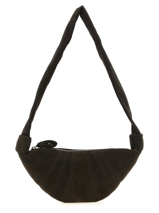Brown Lamb Leather Shoulder Bag