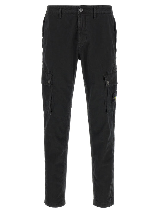 Black Cotton Cargo Pants