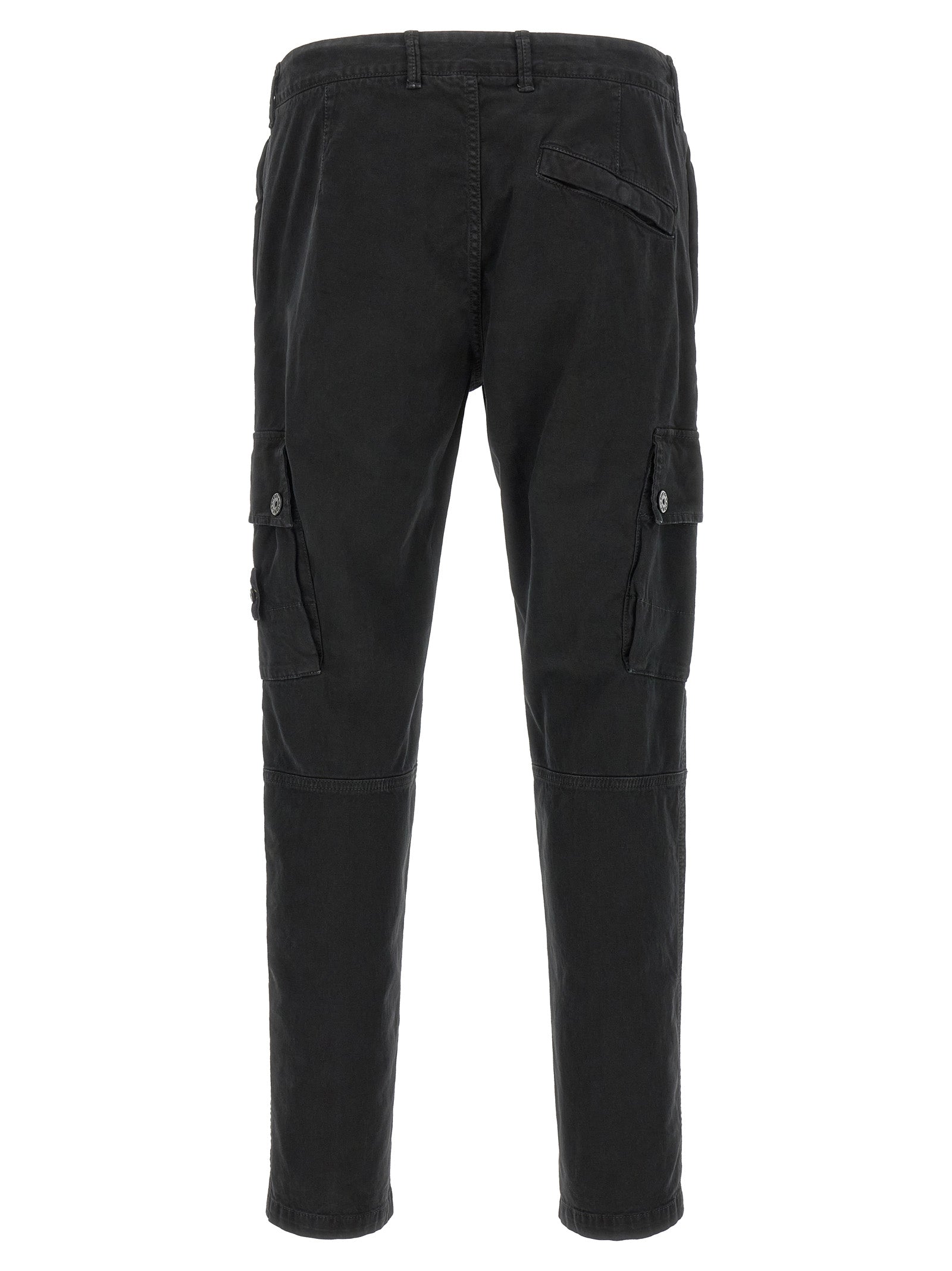Black Cotton Cargo Pants