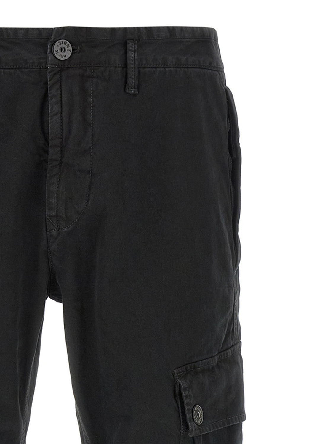 Black Cotton Cargo Pants