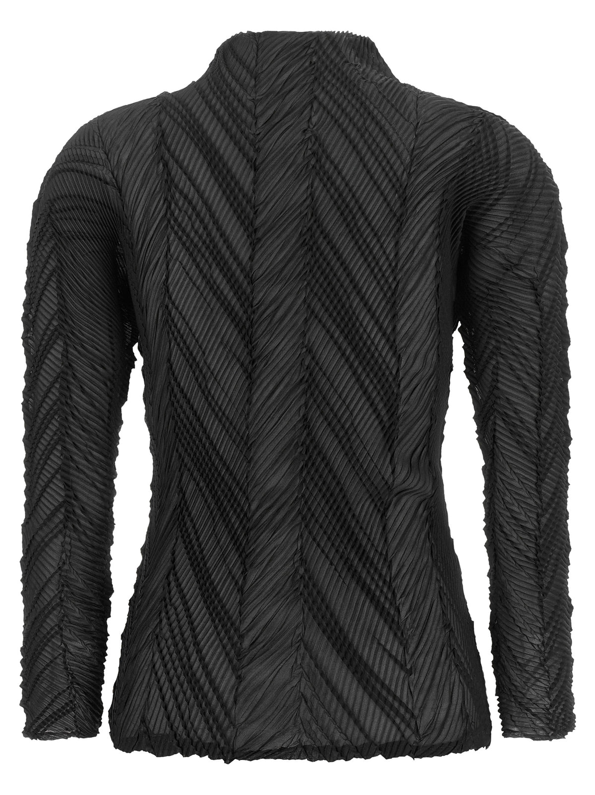 Black Polyester Cardigan
