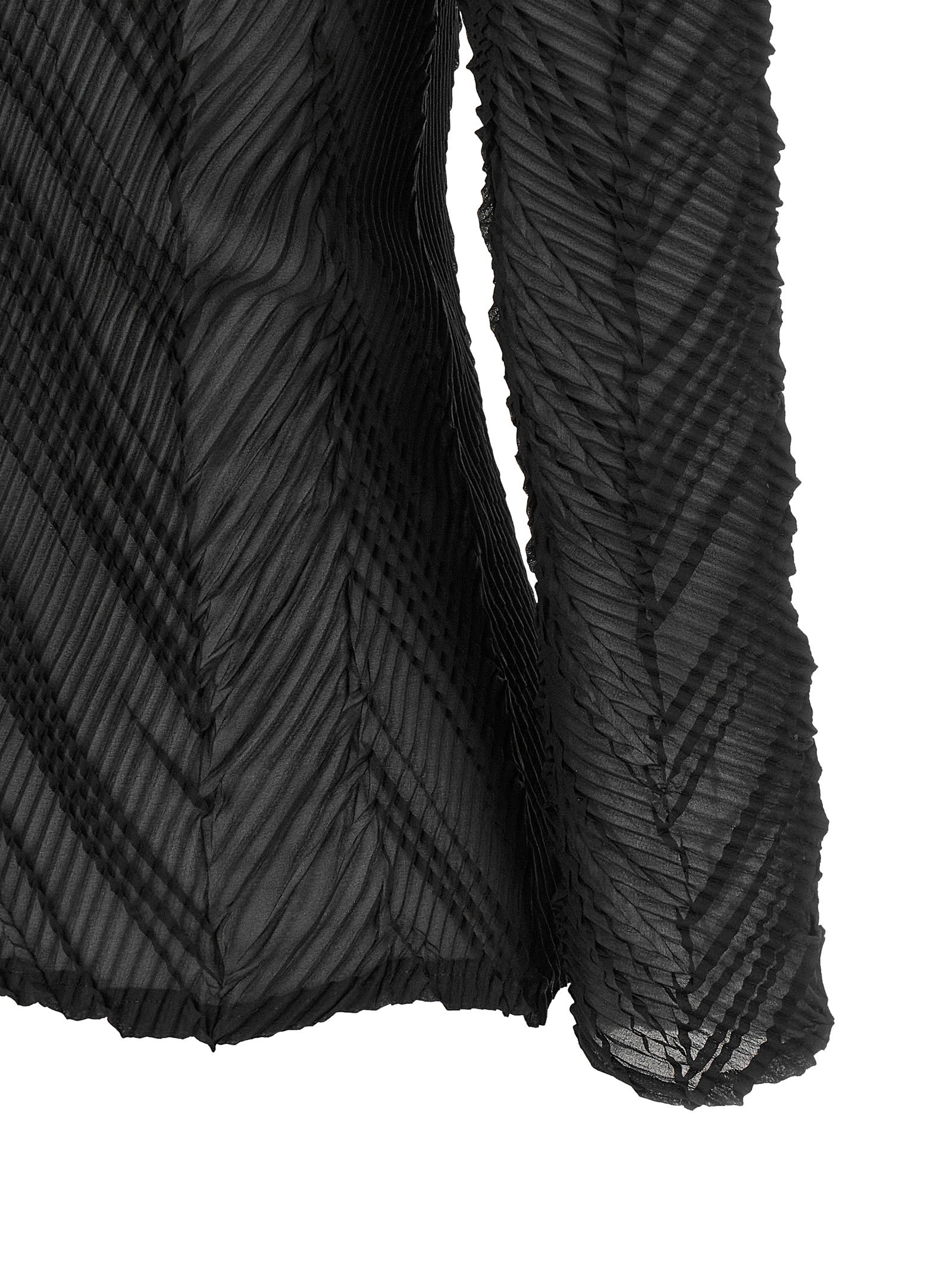 Black Polyester Cardigan