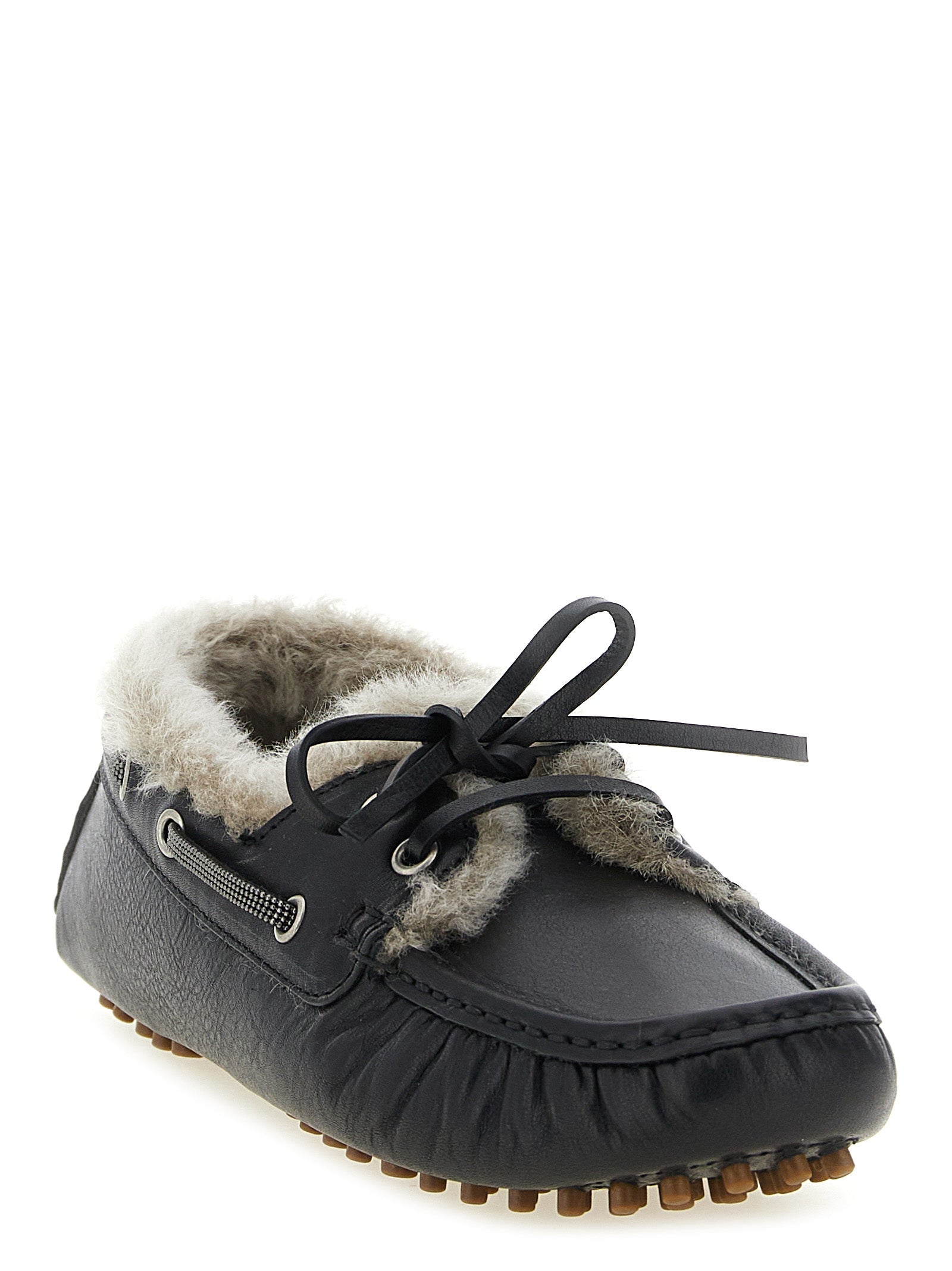 Black Calfskin Slip-On Loafers