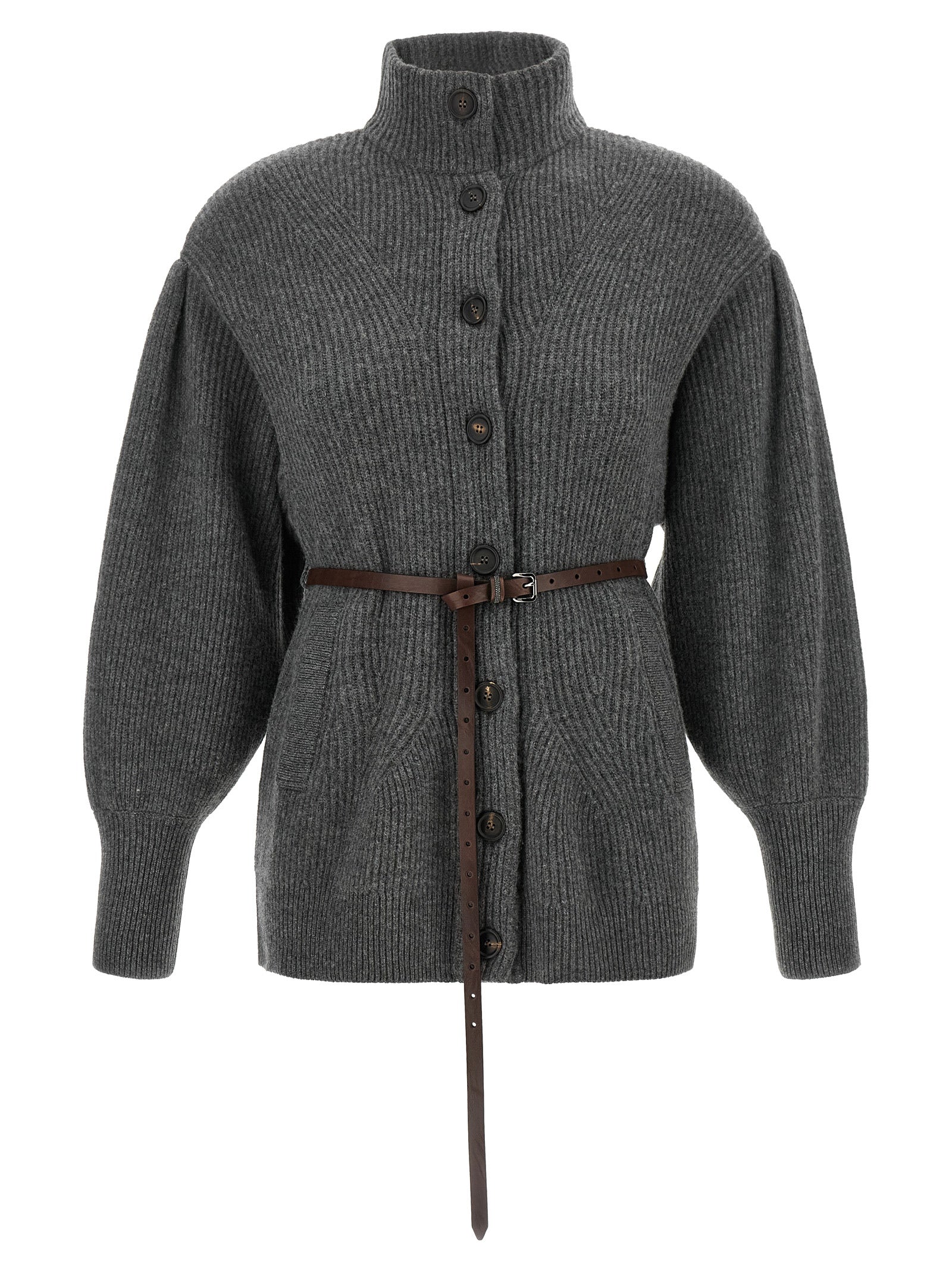 Gray Virgin Wool Cardigan