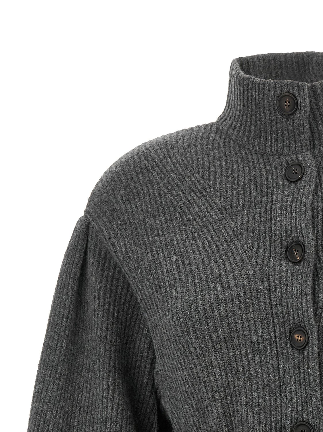 Gray Virgin Wool Cardigan