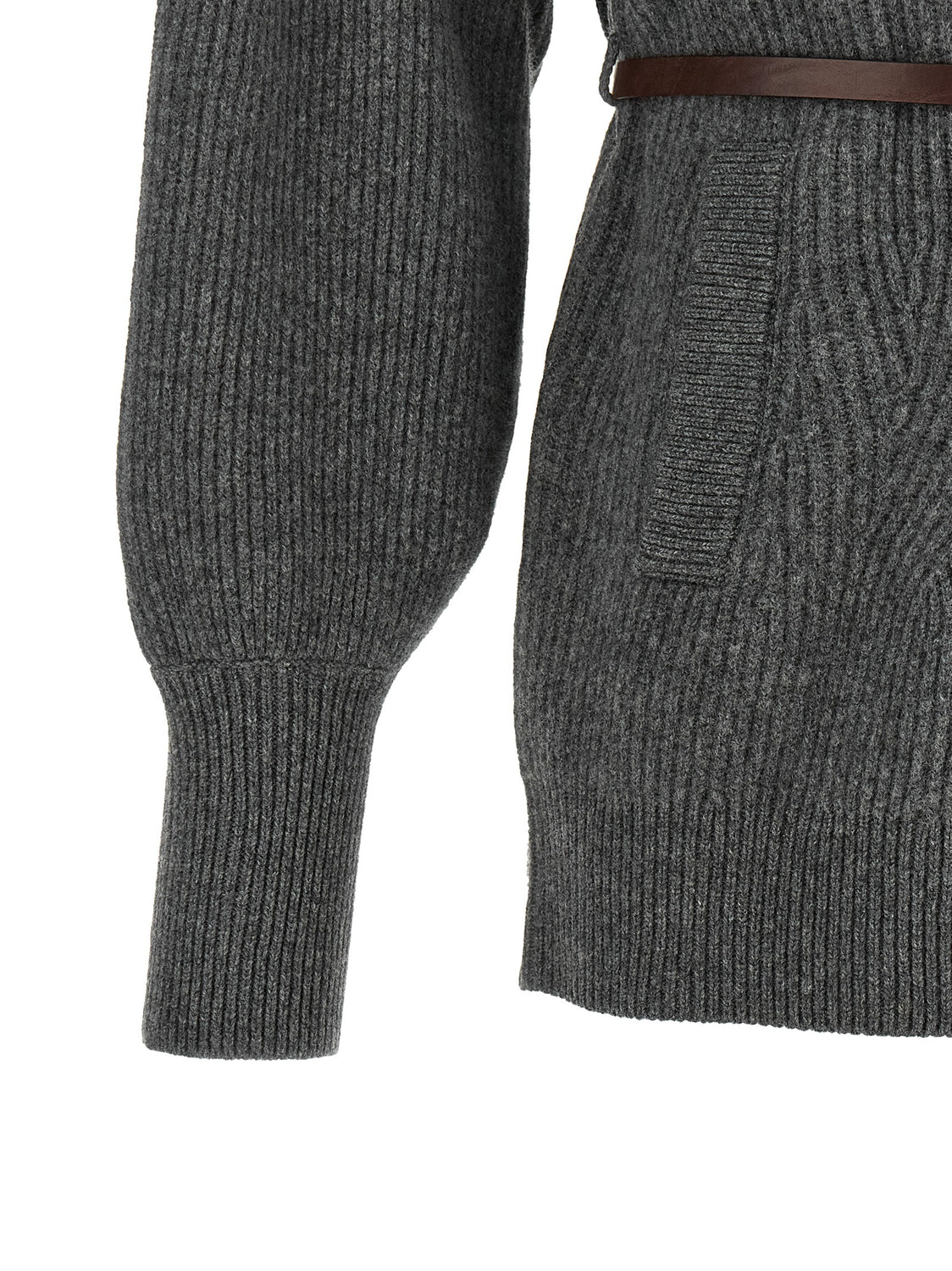 Gray Virgin Wool Cardigan