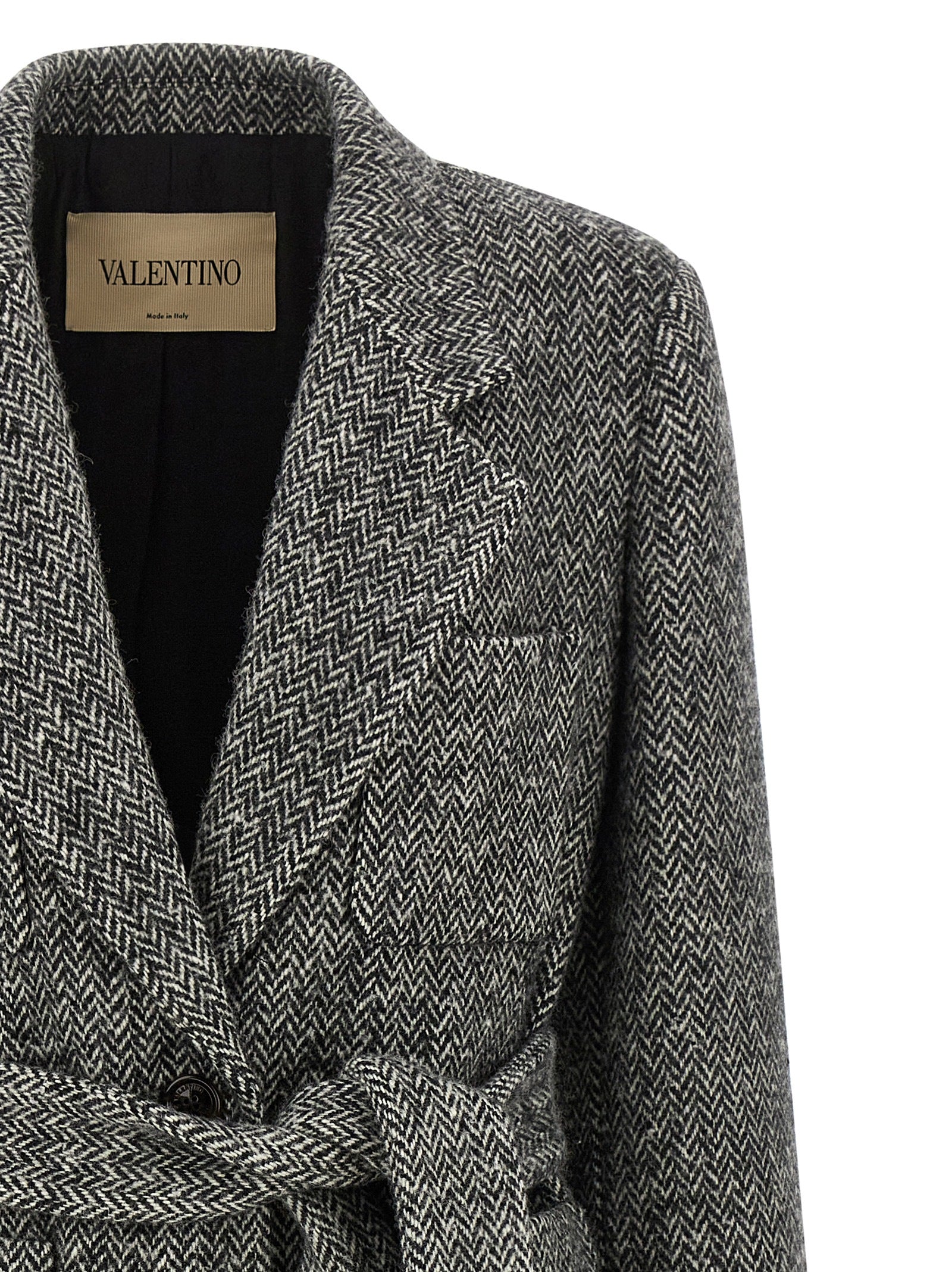 Bicolor Virgin Wool Coat