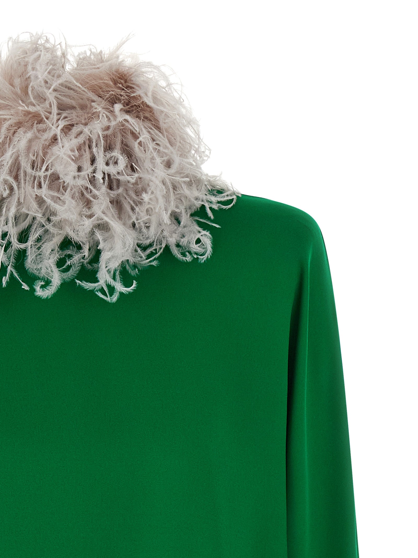 Bicolor Silk Short Dress