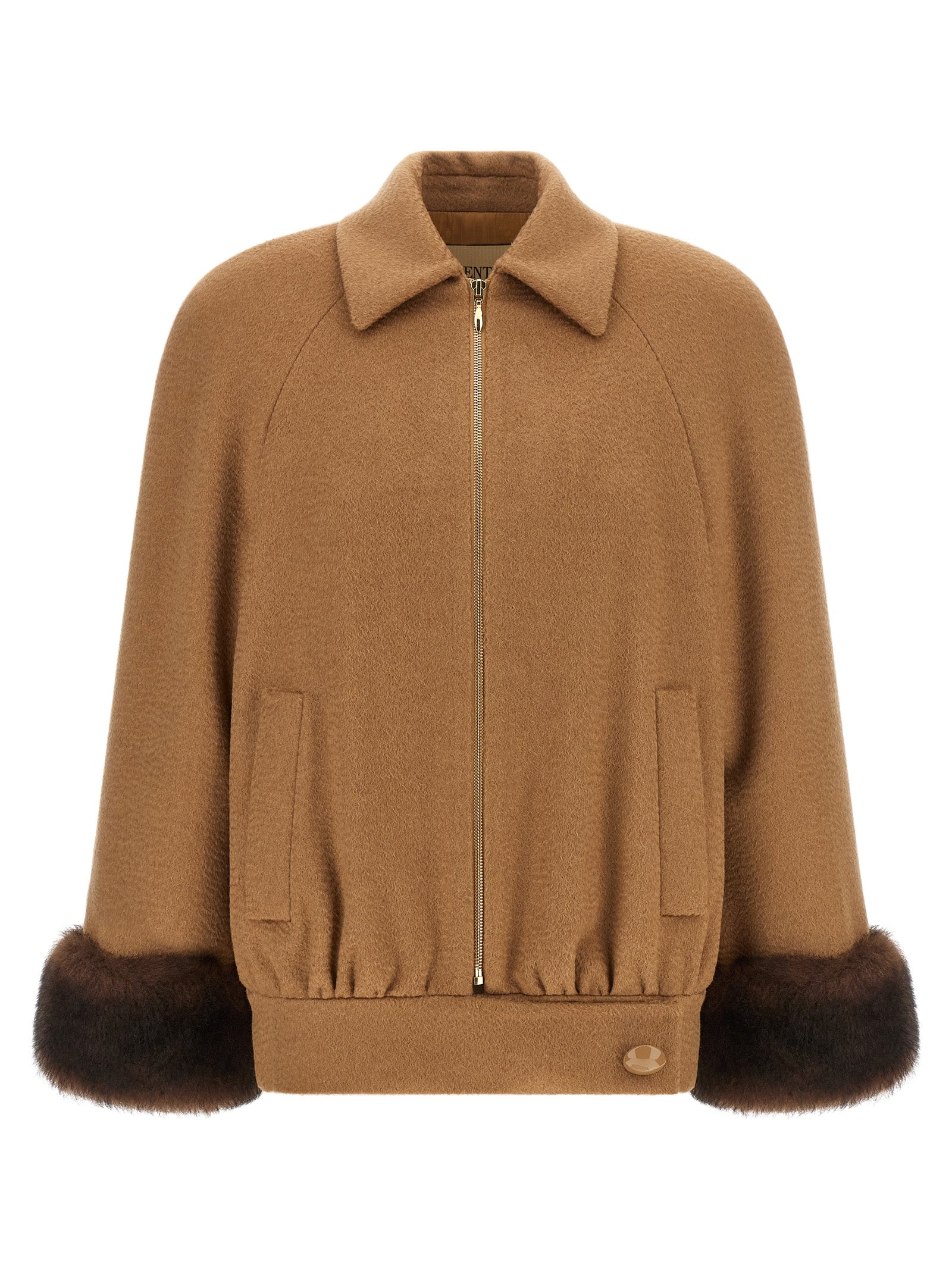 Brown Lamb Fur Bomber