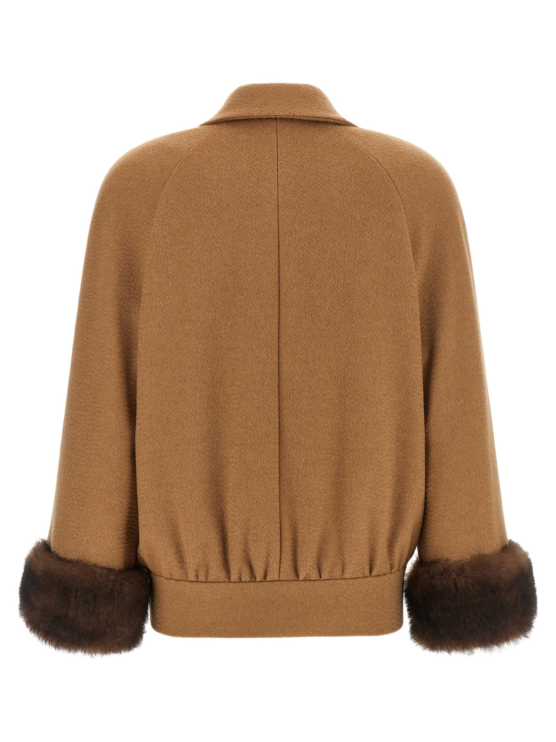 Brown Lamb Fur Bomber