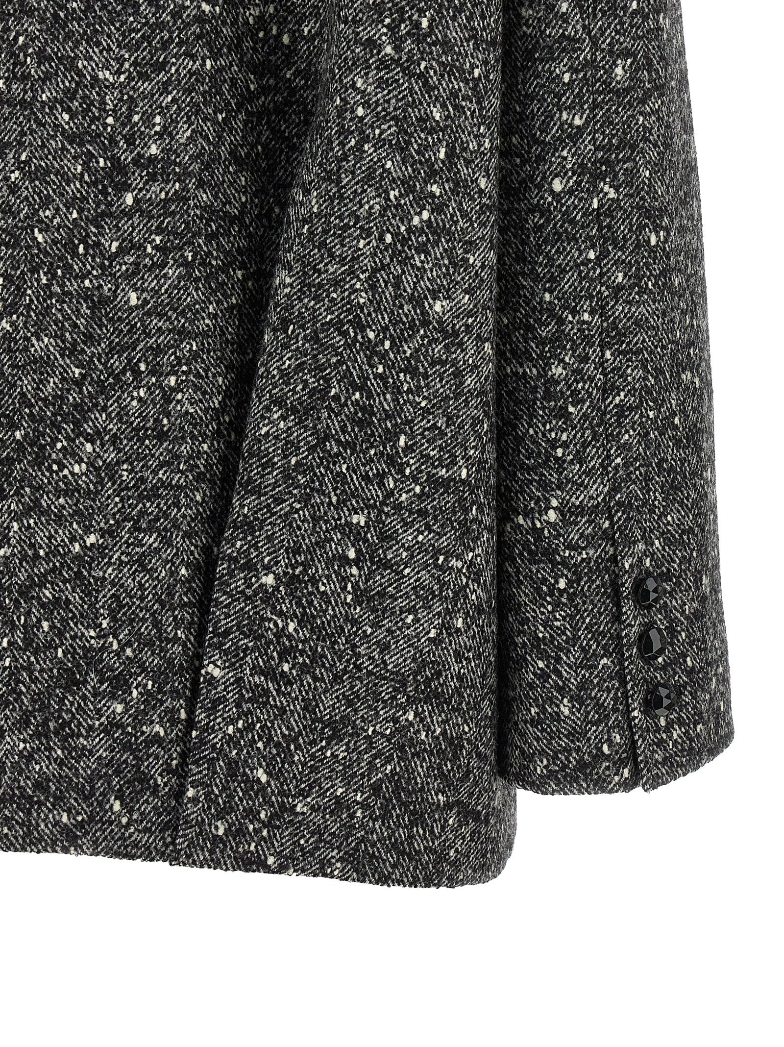 Bicolor Virgin Wool Coat