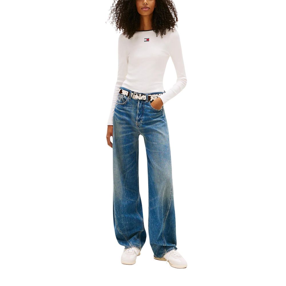 White Recycled Cotton Long Sleeve T-Shirt