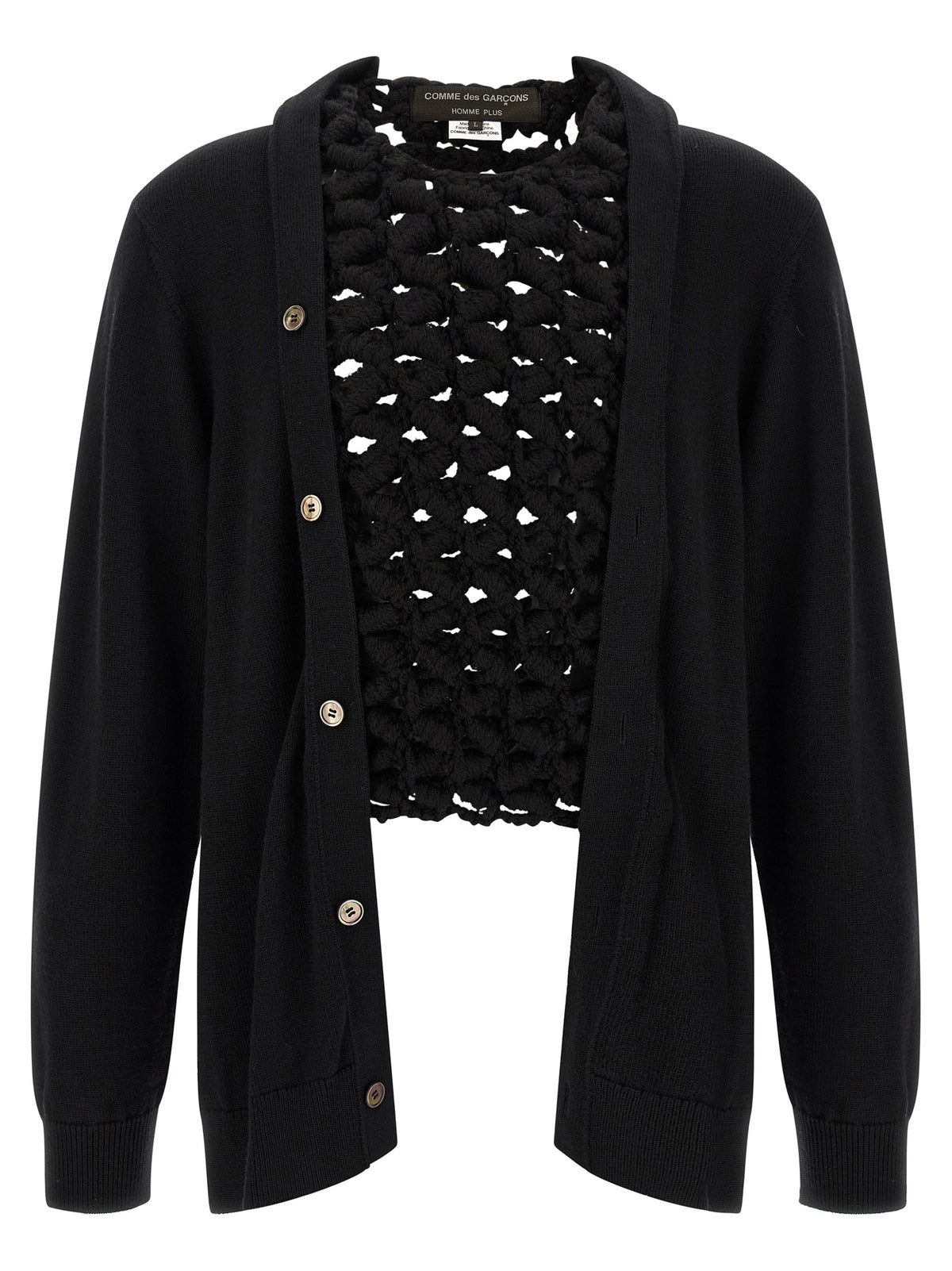 Black Wool Cardigan