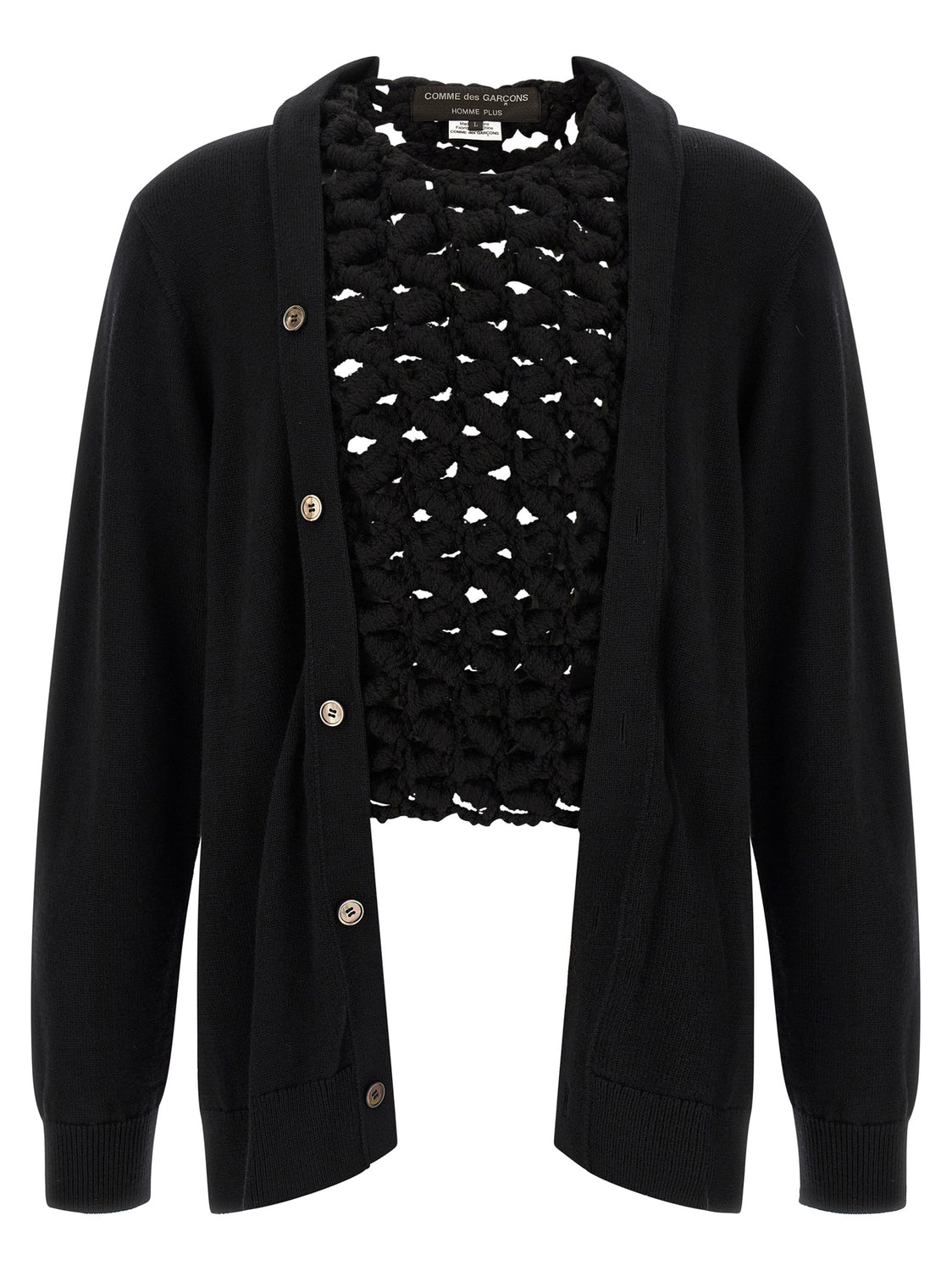 Black Wool Cardigan
