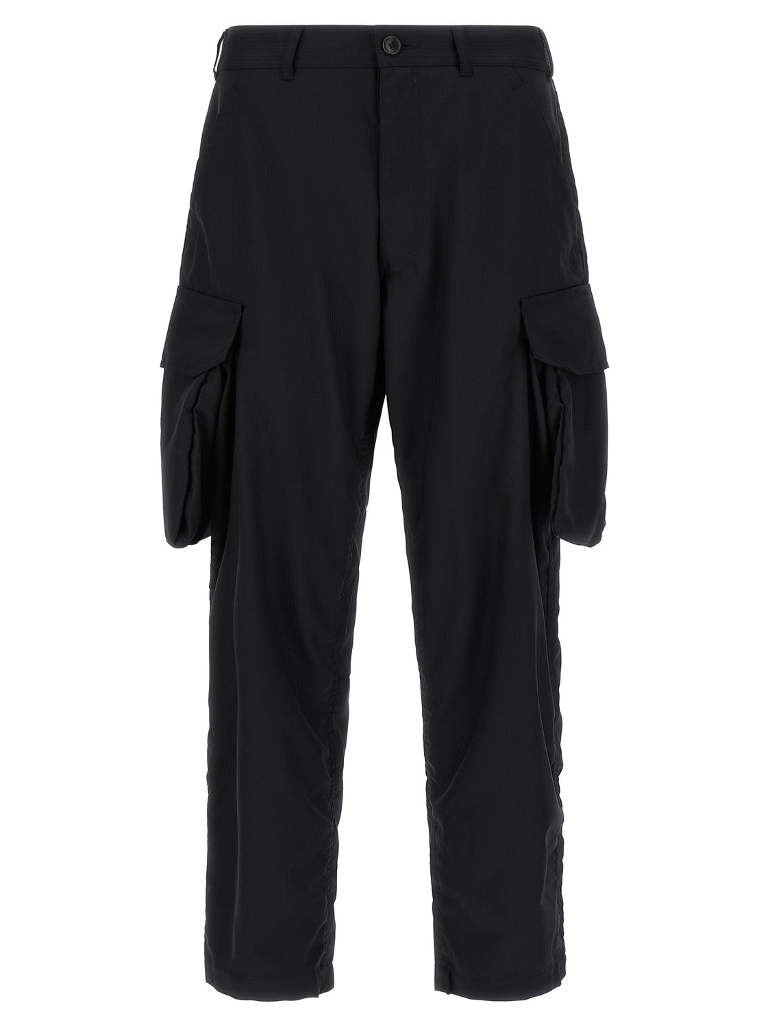 Blue Polyester Cargo Pants