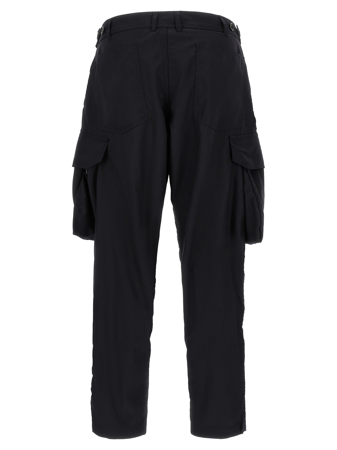 Blue Polyester Cargo Pants