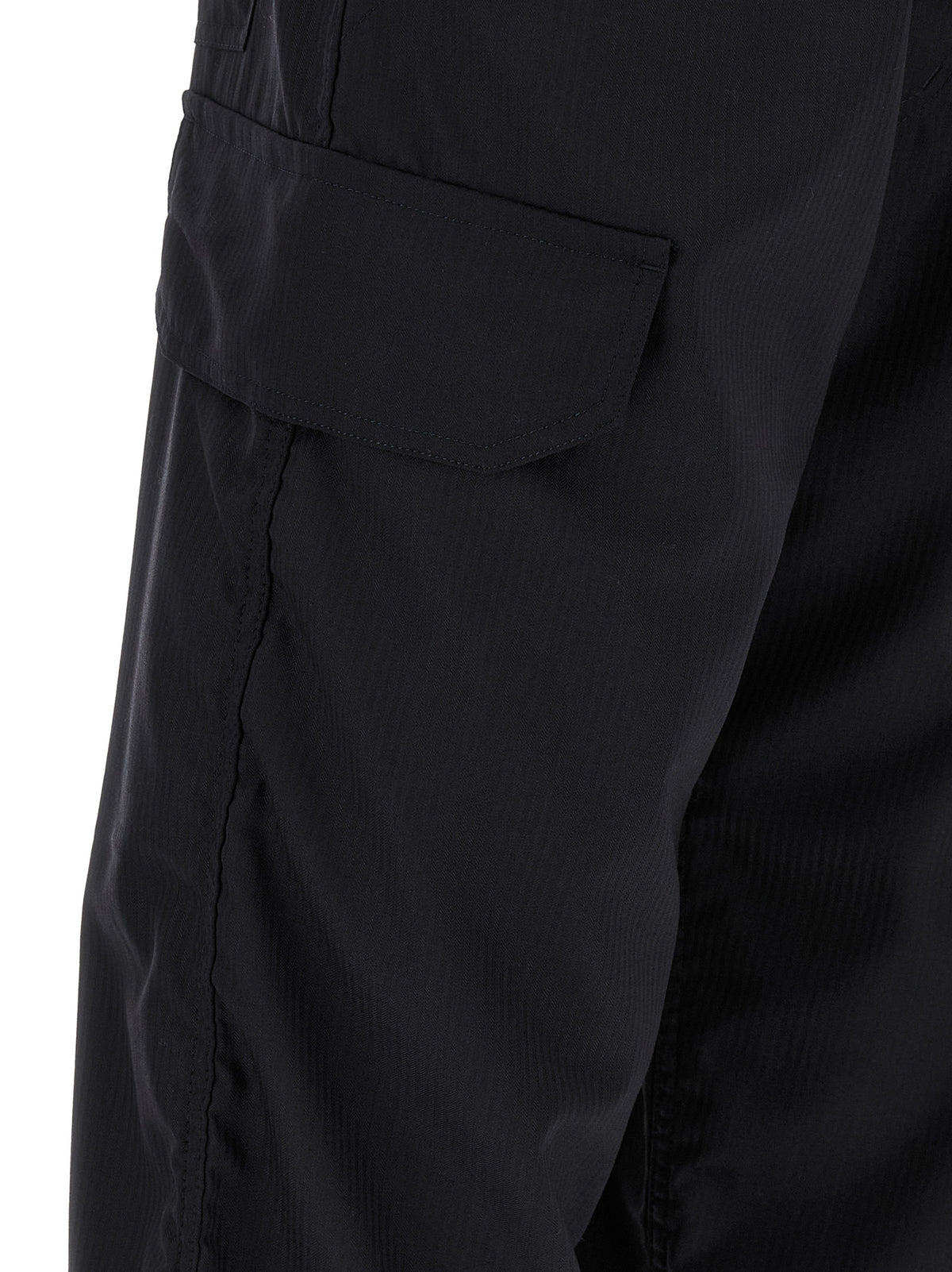 Blue Polyester Cargo Pants